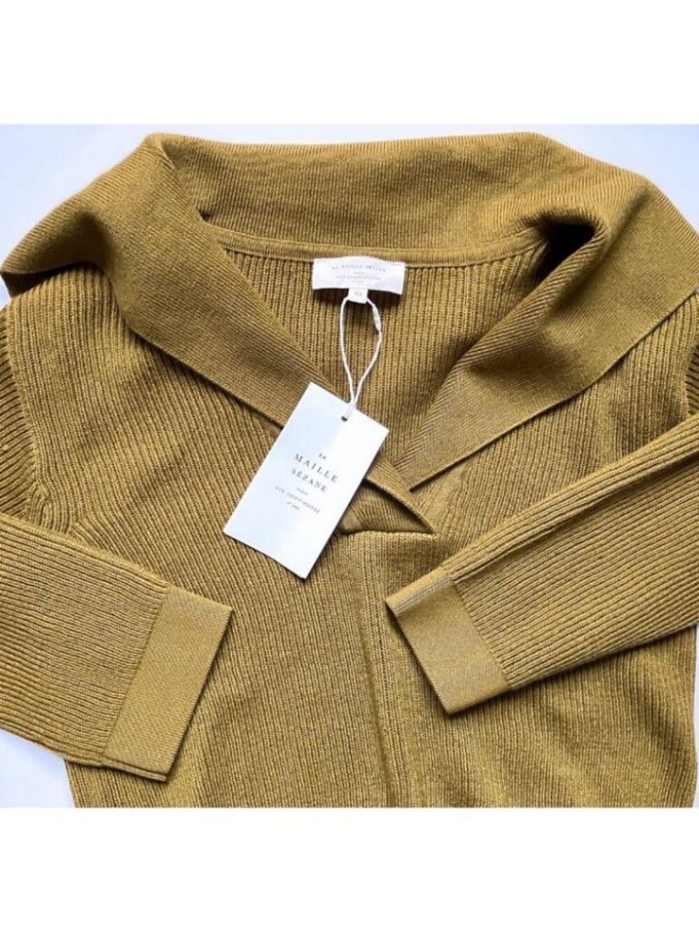 Sezane Claudio Jumper Olive Green / Size XS - Picture 6 of 7